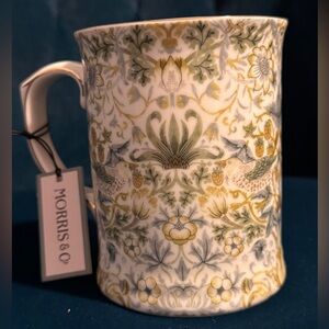 Morris & Co. Fine China Mug Yellow Green Blue Gold Floral William Morris
